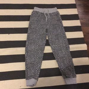 Cheetah print sweatpants
